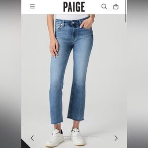 PAIGE Women's Colette Crop Flare Jeans in Light Blue
